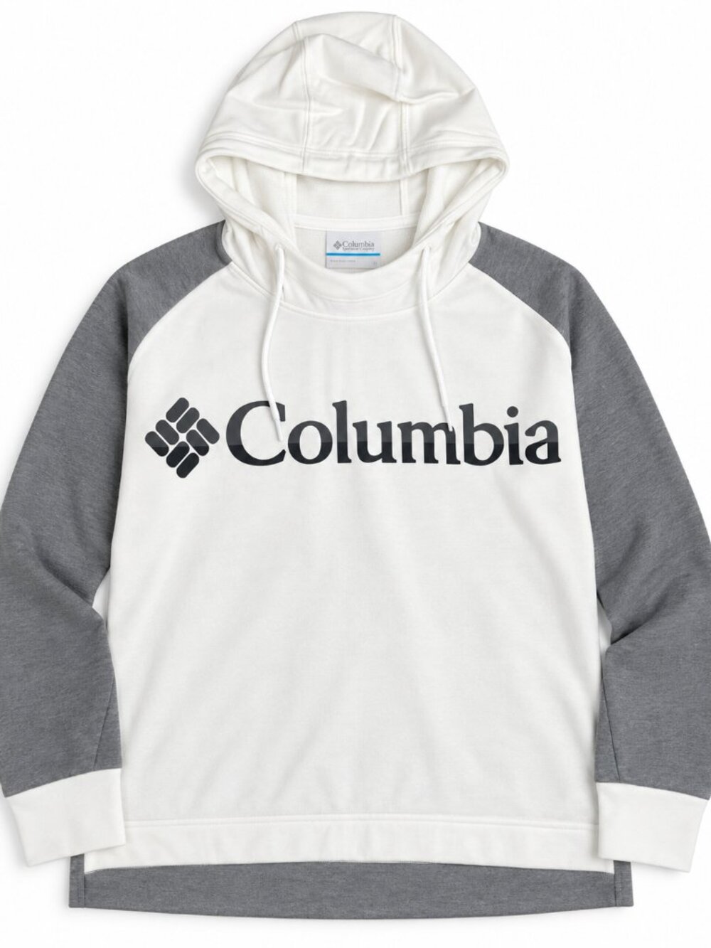 Columbia Logo II French Terry Hoodie Women’s Medium White Gray NWT
